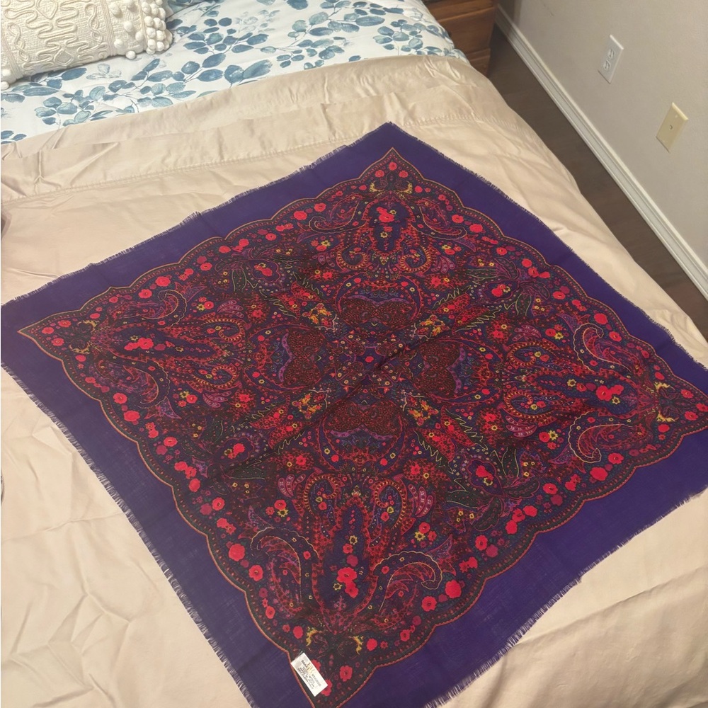 Baar & Beards 100% wool scarf with a paisley pattern, Madein Japan Vintage
